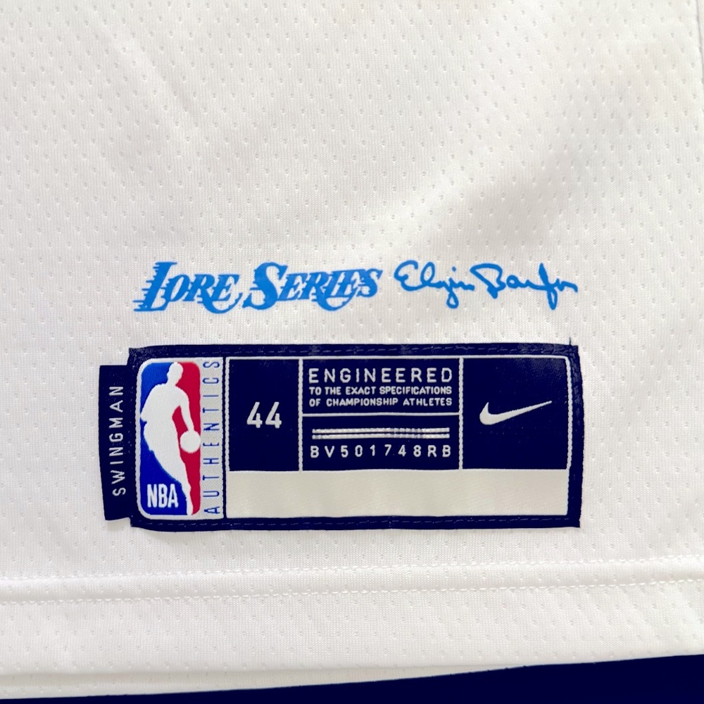Nike Anthony Davis Los Angeles Lakers #3 White / Blue City Swingman Jersey 44 M - Picture 5 of 7